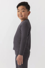 Haut enfant — Bamboo maille gaufrée Base Layer manches longues