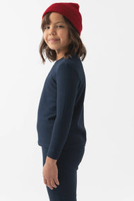 Haut enfant — Bamboo maille gaufrée Base Layer manches longues