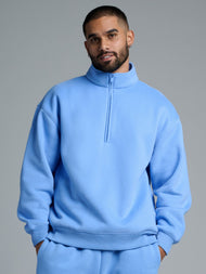 Sweat — Basic col zippé col montant