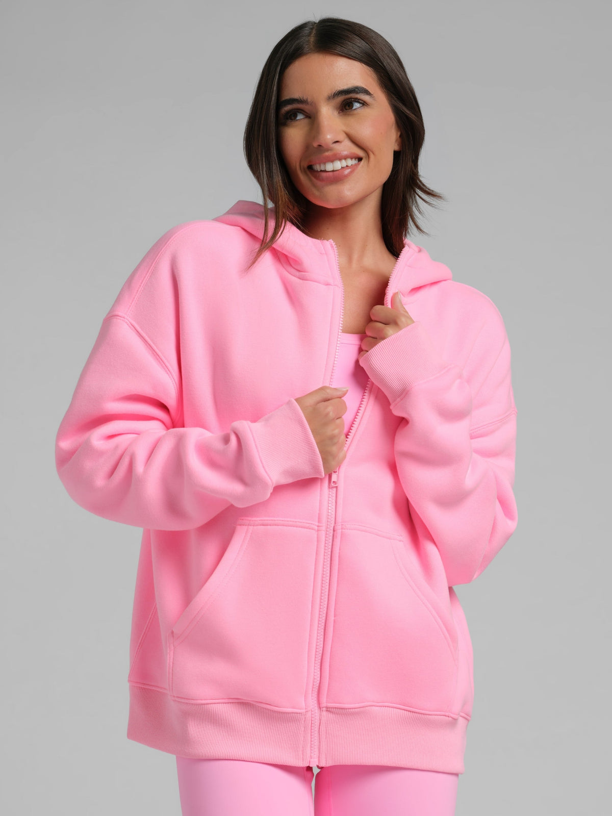 Sweat à capuche — Neon Basic court zippé — Comfrt