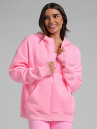 Sweat à capuche — Neon Basic court zippé