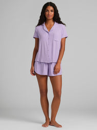 Pyjama — Slinky côtelé manches courtes