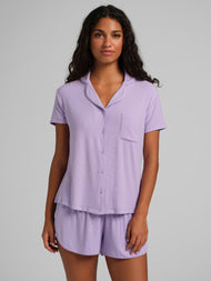 Pyjama — Slinky côtelé manches courtes