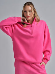Sweat — Basic col zippé col montant