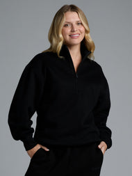 Sweat — Basic col zippé col montant