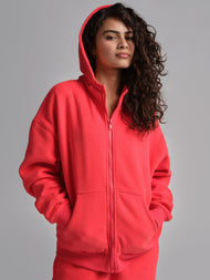Sweat à capuche — Basic court zippé