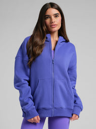 Sweat à capuche — Neon Basic court zippé