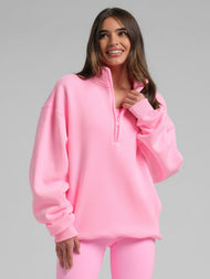 Sweat à capuche — Neon Basic col zippé col montant
