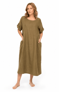 Robe — Shirred Pocket lin Loose
