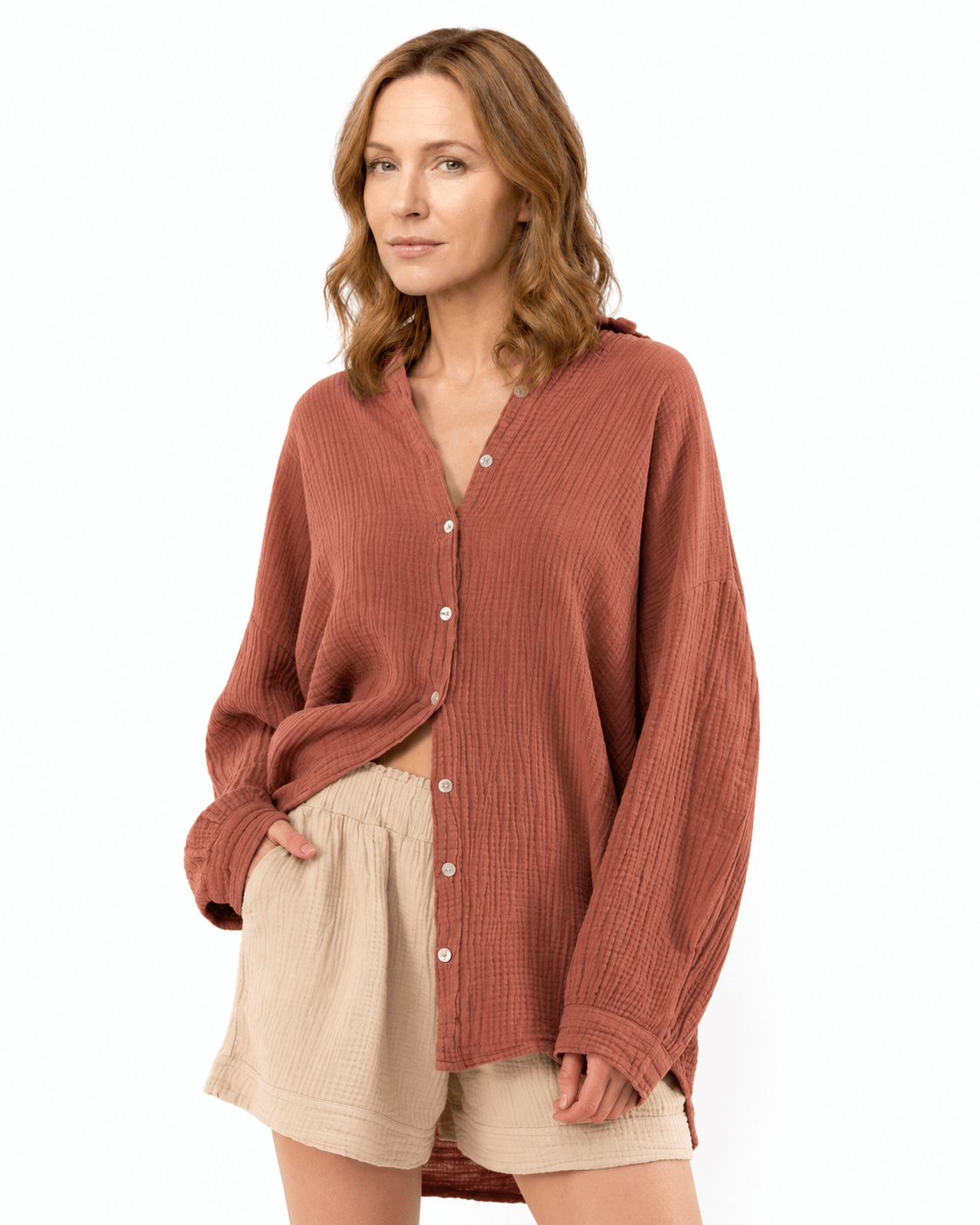 Haut — coton Button-Down — The Loomia