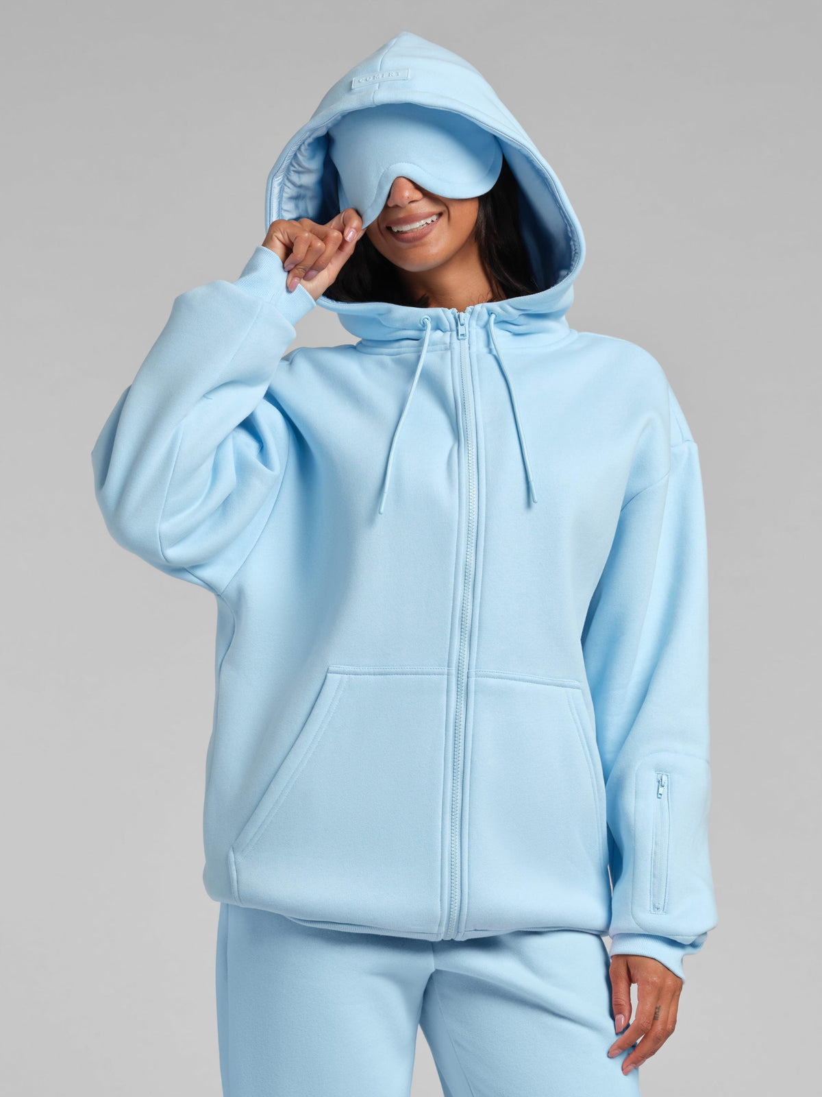 Sweat à capuche — VIP Airplane Mode voyage zippé – Mega — Comfrt