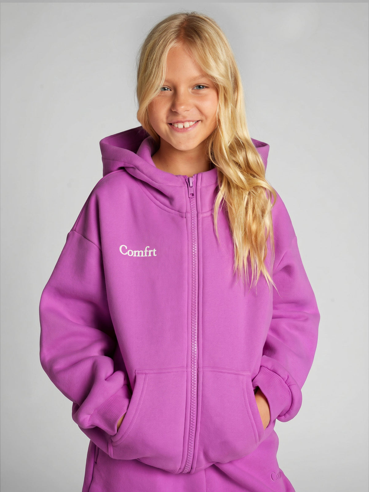 Sweat à capuche enfant — Édition VIP Cloud zippé — Comfrt
