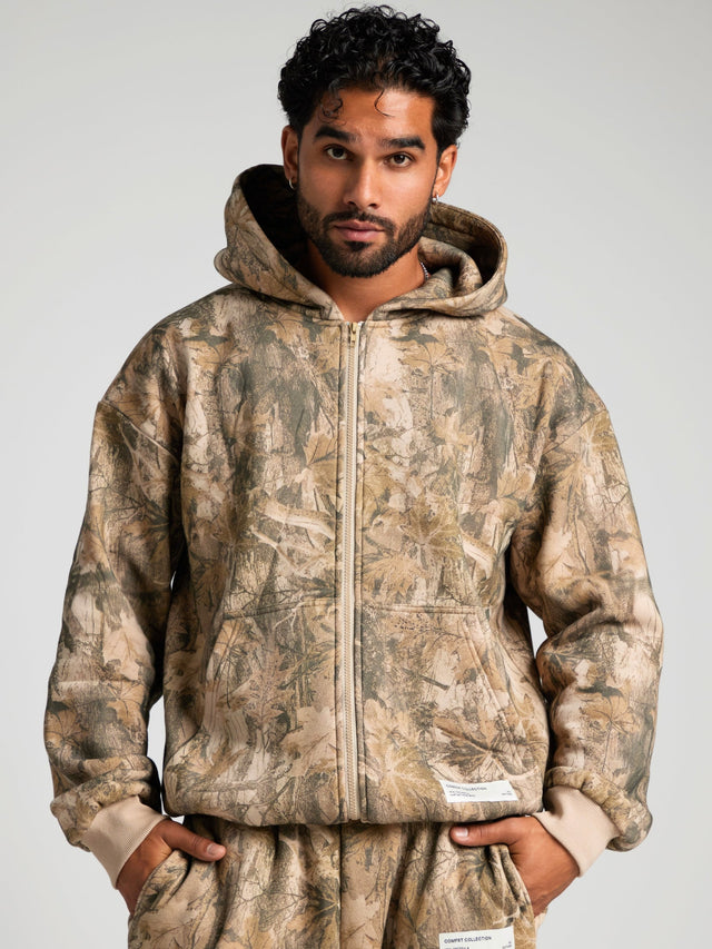 Sweat à capuche — Camo zippé – Mega