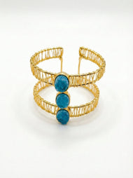 Bijou — bleu Druzy fantaisie manchette bracelet