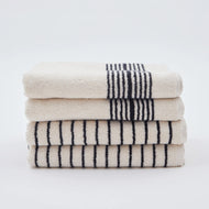 Carrés de toilette — Melika turc 100 % coton rayé éponge