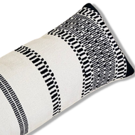 Coussin décoratif — Katrin noir et Ivory lombaire