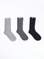 Chaussettes homme — Plush détente Calf lot de 3