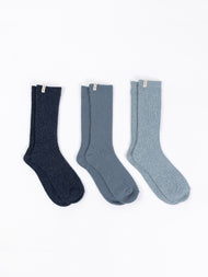 Chaussettes homme — Plush détente Calf lot de 3