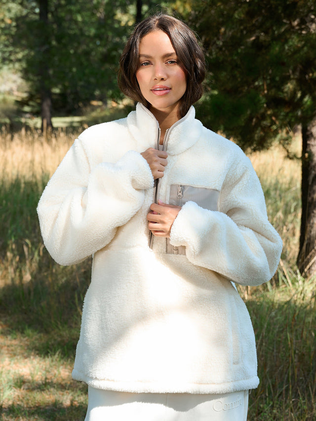 Veste — Teddy demi-zip