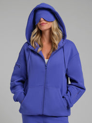 Sweat à capuche — Neon Airplane Mode zippé – Mega