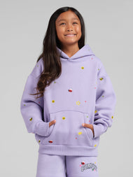 Sweat à capuche enfant — Varsity Allover Embroidered