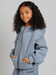 Sweat à capuche enfant — Cloud zippé