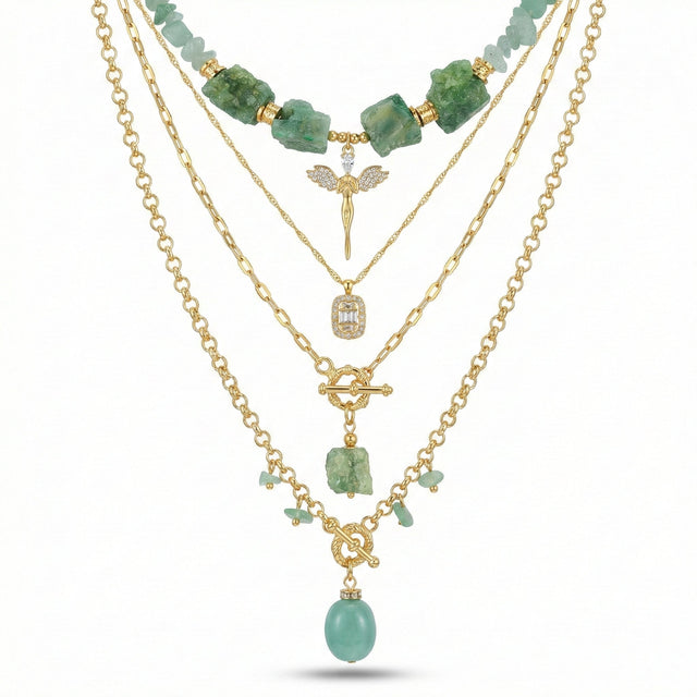 Bijou — Aventurine Stone Layered collier