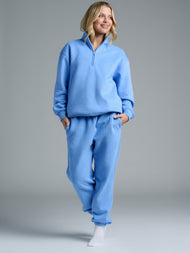 Sweat — Basic col zippé col montant