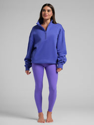 Sweat à capuche — Neon Basic col zippé col montant