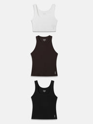 Débardeur — côtelé Contour lot de 3
