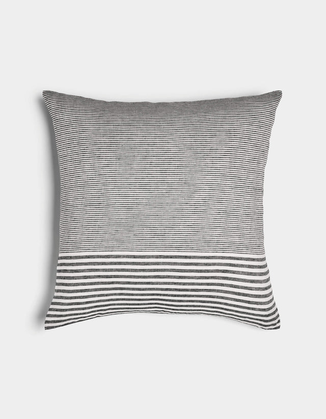Coussin décoratif — rayé lin