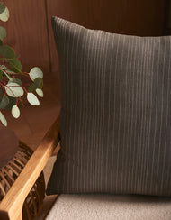 Coussin décoratif — rayé lin