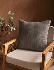 Coussin décoratif — rayé lin