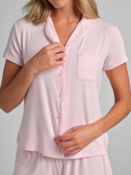 Pyjama — Slinky côtelé manches courtes