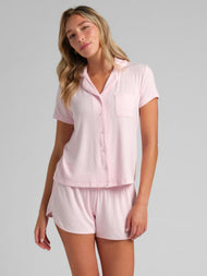 Pyjama — Slinky côtelé manches courtes