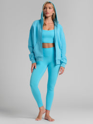 Sweat à capuche — Neon Basic court zippé