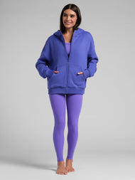 Sweat à capuche — Neon Basic court zippé