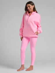 Sweat à capuche — Neon Basic col zippé col montant