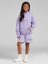 Sweat à capuche enfant — Varsity Allover Embroidered