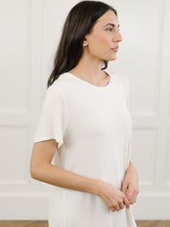 Chemise de nuit femme — Bamboo côtelé-maille Boyfriend nuit