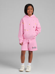 Sweat à capuche enfant — Varsity Allover Embroidered