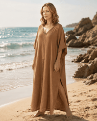 Tunique de plage — coton lin tricoté