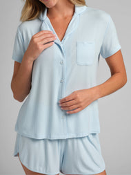 Pyjama — Slinky côtelé manches courtes