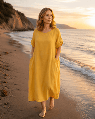 Robe — Shirred Pocket lin Loose