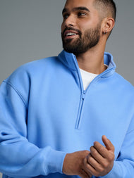 Sweat — Basic col zippé col montant