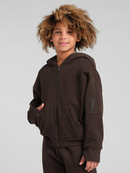 Sweat à capuche enfant — Explorer voyage zippé