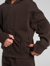 Sweat à capuche enfant — Explorer voyage zippé