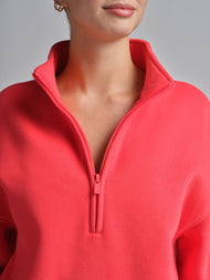 Sweat — Basic col zippé col montant