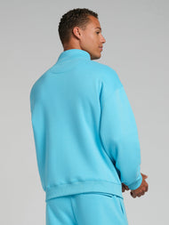 Sweat à capuche — Neon Basic col zippé col montant