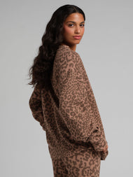 Haut — gaufré détente Henley manches longues